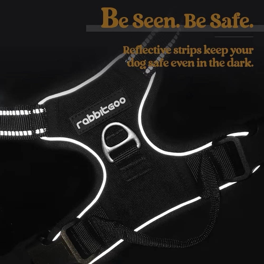 Black RabbitGoo Dog Harness - Picture 7 of 9